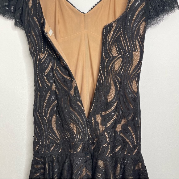Jonathan Simkhai Black Lace Off-Shoulder Mini Dress - Picture 12 of 16